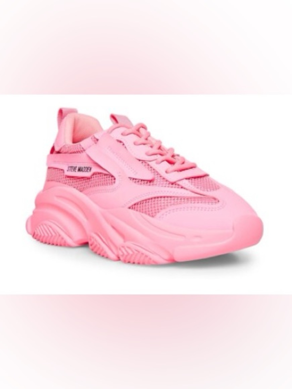 Pink Steve Madden Possession chunky platform sneaker